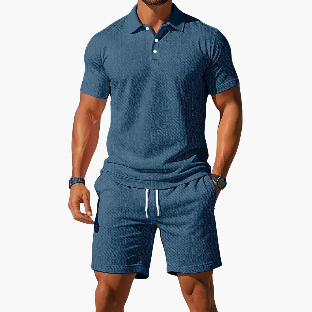 Sergio™ - Summer polo shirt with shorts