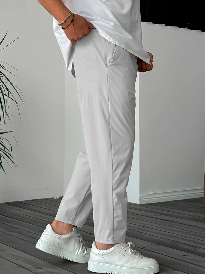Essential Tapered Trousers with Drawstring